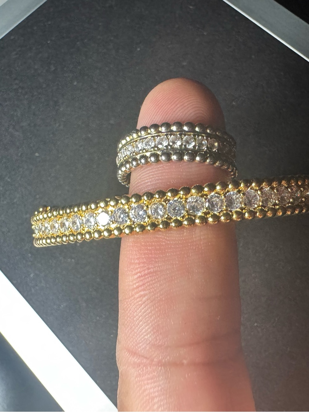 Gold and Silver Crystal Beaded Bangle Set - Women Jewelry